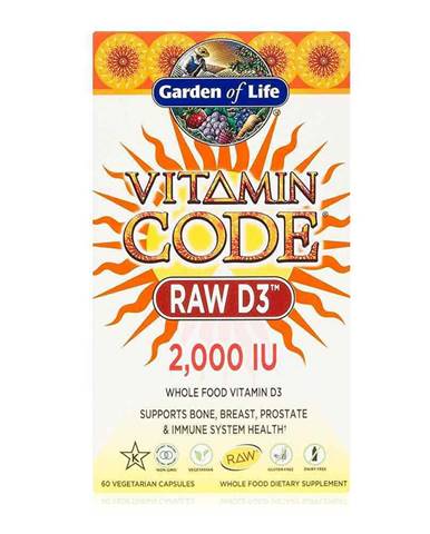 Garden of Life Vitamín D3 - RAW - 2000IU- 120 kapslí