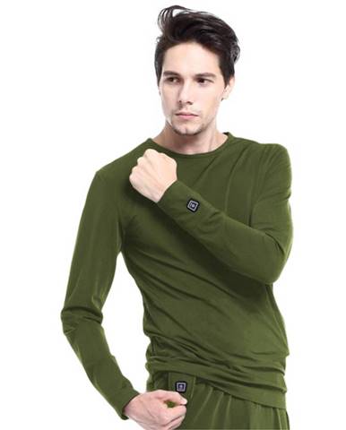 Vyhrievané tričko s dlhým rukávom Glovii GJ1C zelená - M