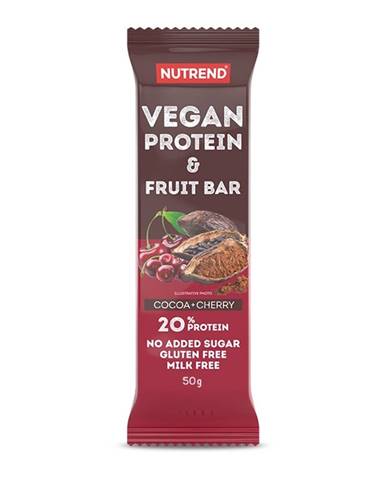 Proteínová tyčinka Nutrend Vegan Protein Fruit Bar 50g kakao + čerešňa