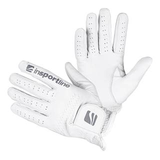 Pánske kožené rukavice inSPORTline Elmgreen krémovo biela - M/L