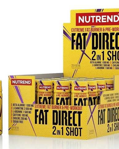 Fat Direct Shot (spaľovač plus pumpa) - Nutrend 20 x 60 ml.