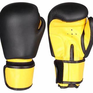 Fighter zápasové boxovací rukavice černá-žlutá Hmotnost: 6 oz