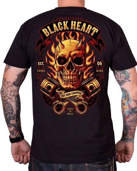 BLACK HEART Tričko BLACK HEART Hell Boy čierna - M