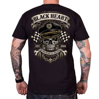 Tričko BLACK HEART Old School Racer čierna - M