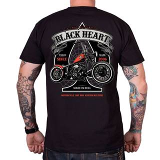 Tričko BLACK HEART Orange Chopper čierna - M