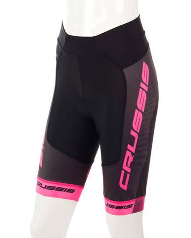 Dámske cyklistické šortky Crussis CSW-069 čierno-ružová - XS