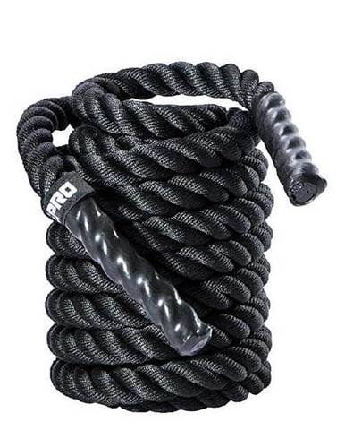 Lano na cvičení LivePro Battle Rope 3,8 cm x 12 m - 10 kg - černá