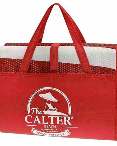 Plážová podložka CALTER - taška, plastová, červená