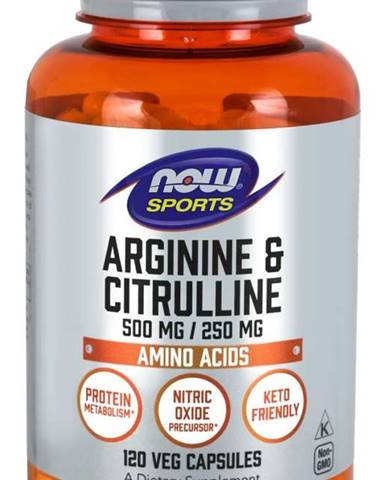 NOW Foods Arginine & Citrulline 120 kaps.