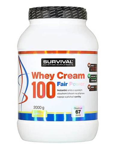 Survival Whey Cream 100 Fair Power 2000 g vanilka