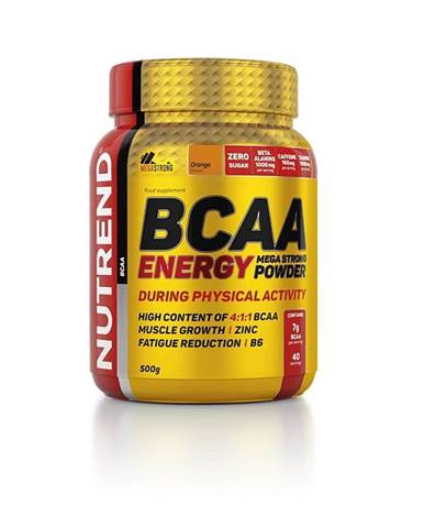 Nutrend BCAA ENERGY Mega Strong Powder 500 g orange