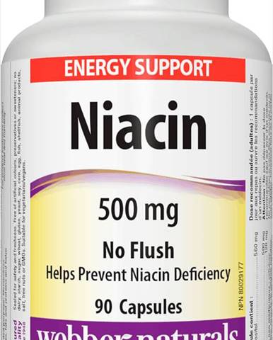 Webber Naturals Niacin 500 mg nealergický 90 kapslí