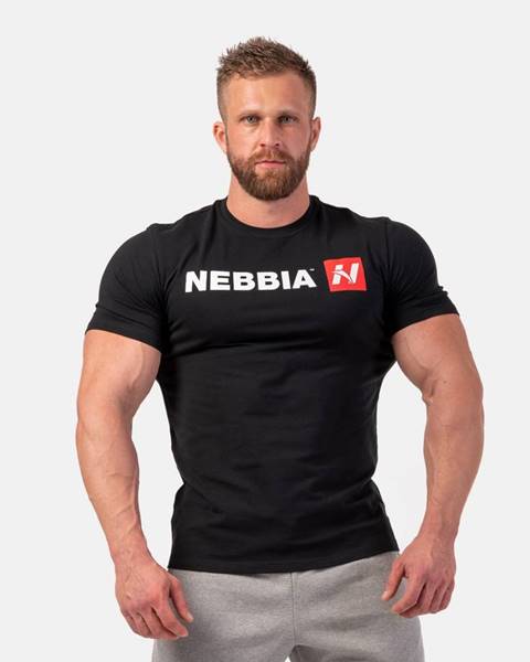 Nebbia NEBBIA Pánske tričko Red “N“ čierne  M