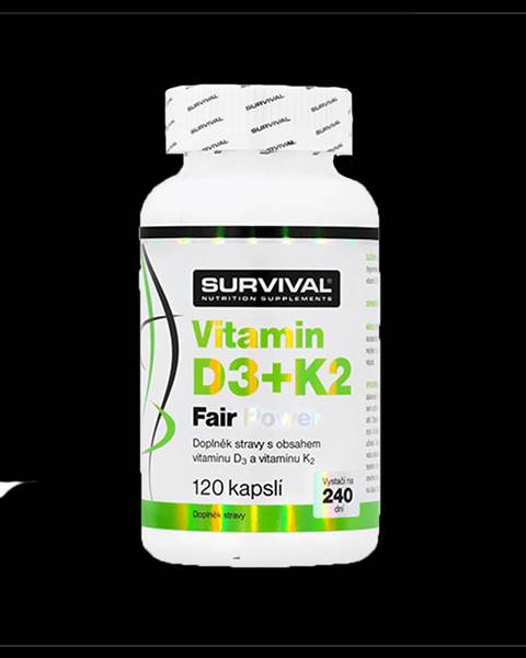 Survival Survival Vitamín D3+K2 Fair power 120 kapslí