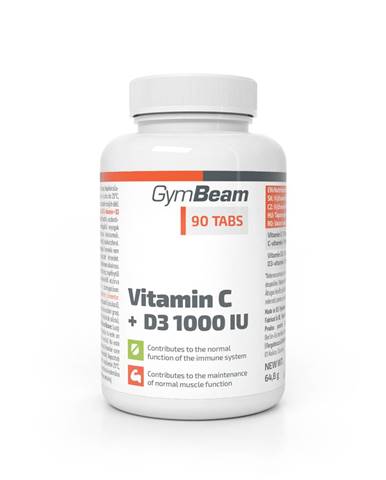 GymBeam Vitamín C + D3 1000 IU 90 tab.
