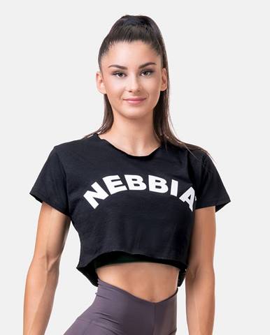 NEBBIA Dámske tričko Crop Top Fit&Sporty Black  XS