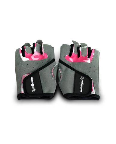 GymBeam Fitness Dámske rukavice Camo Pink  XS
