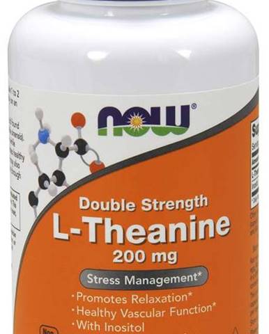 NOW® Foods L-Theanine s Inositolem Double Strength, 200 mg, 120 rastlinných kapsúl 120 kaps.