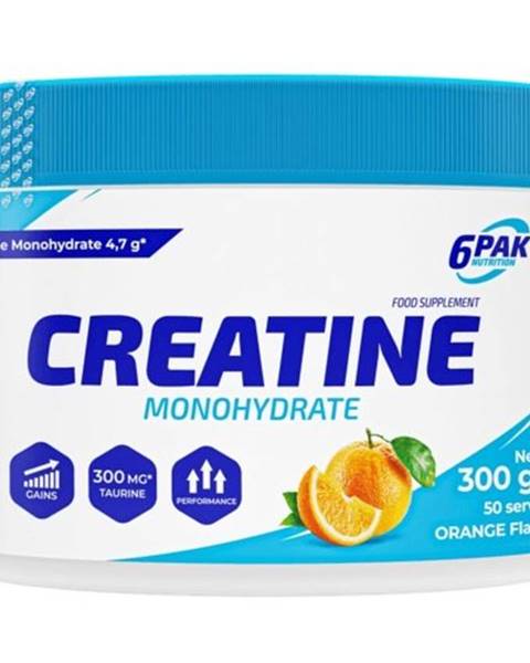 6PAK Nutrition Creatine Monohydrate práškový - 6PAK Nutrition 300 g Grapefruit