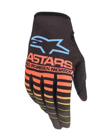 Motokrosové rukavice Alpinestars Radar čierna/žltá fluo/koralová 2022 čierna/žltá fluo/korálová - S