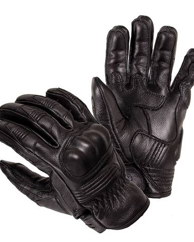 Kožené moto rukavice W-TEC Trogir čierna - S