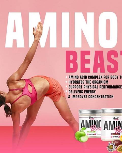 GymBeam Amino Beast - Beast Pink 270 g Green Apple
