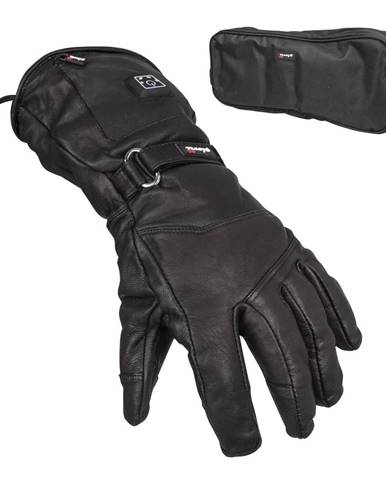 Kožené vyhrievané lyžiarske a moto rukavice Glovii GS5 čierna - L