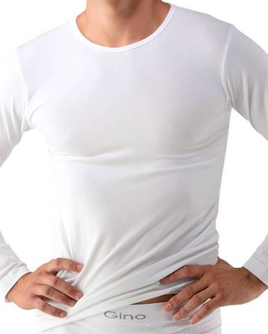 Unisex tričko s dlhým rukávom EcoBamboo biela - S/M