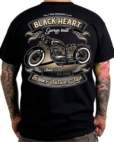 Tričko BLACK HEART Bobber 350 čierna - M