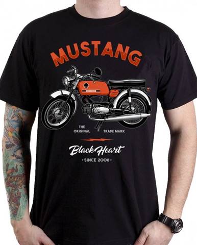 Tričko BLACK HEART Mustang čierna - M