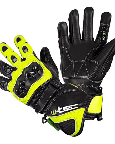 Motocyklové rukavice W-TEC Supreme EVO čierno-zelená - S