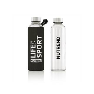Sklenená flaša s termo obalom Nutrend Active Lifestyle 500 ml čierna